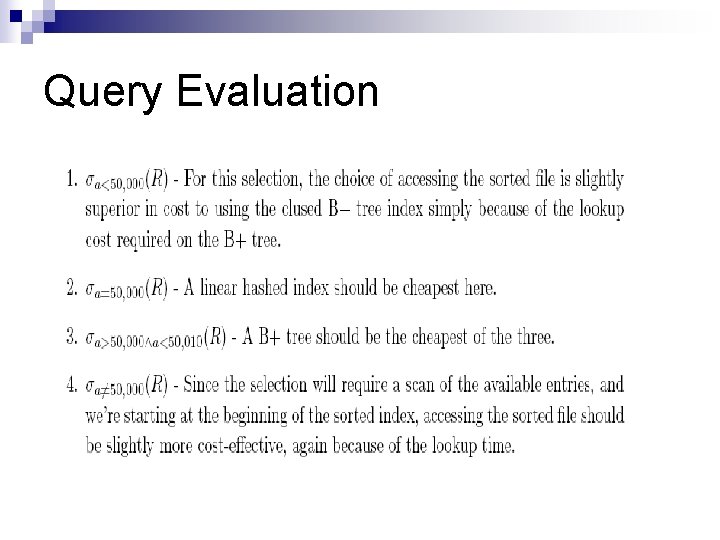 Query Evaluation 