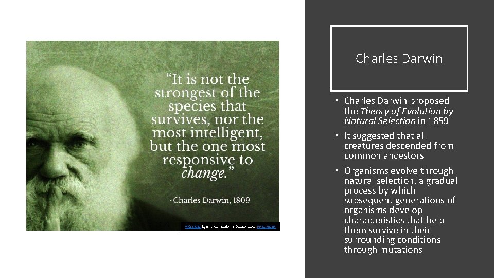 Charles Darwin This Photo by Unknown Author is licensed under CC BY-SA-NC • Charles