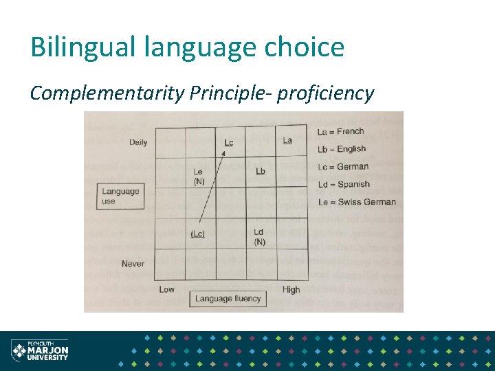 Bilingual language choice Complementarity Principle- proficiency 