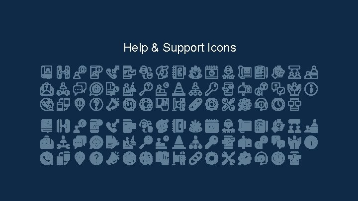 Help & Support Icons 