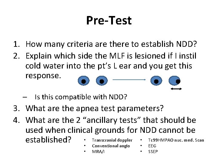 Pre-Test 1. How many criteria are there to establish NDD? 2. Explain which side