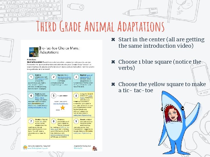 Third Grade Animal Adaptations ✖ Start in the center (all are getting the same
