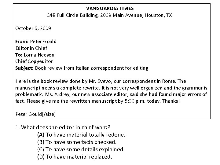 VANGUARDIA TIMES 348 Full Circle Building, 2009 Main Avenue, Houston, TX October 6, 2009