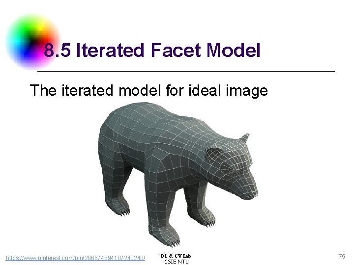 8. 5 Iterated Facet Model The iterated model for ideal image https: //www. pinterest.