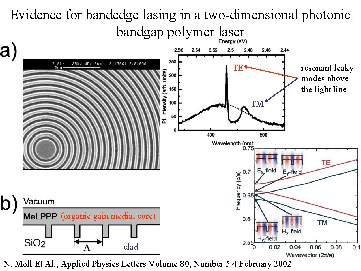 Evidence for bandedge lasing in a two-dimensional photonic bandgap polymer laser resonant leaky modes
