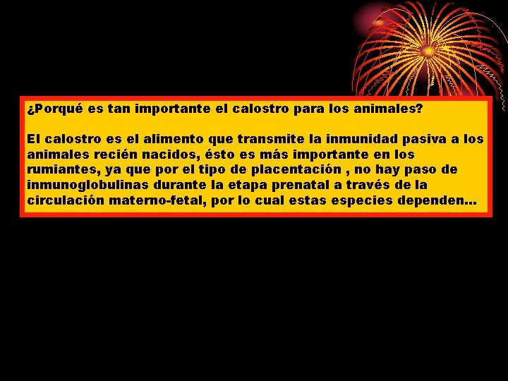 ¿Porqué es tan importante el calostro para los animales? El calostro es el alimento