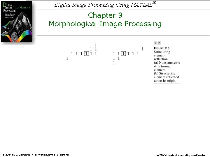 Digital Image Processing Using MATLAB ® Chapter 9 Morphological Image Processing © 2004 R. Digital Image Processing Using MATLAB ® Chapter 9 Morphological Image Processing © 2004 R.