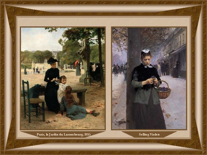 Paris, le Jardin du Luxembourg, 1885 Selling Violets 