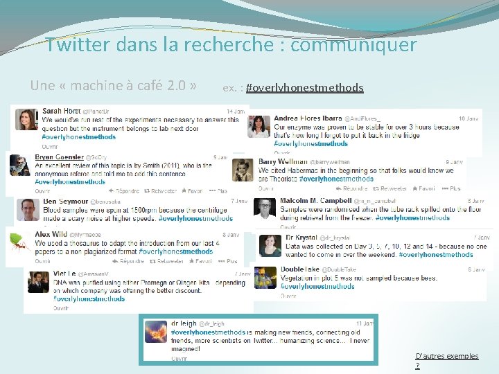 Twitter dans la recherche : communiquer Une « machine à café 2. 0 »