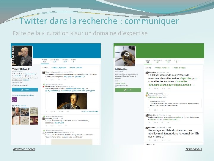 Twitter dans la recherche : communiquer Faire de la « curation » sur un