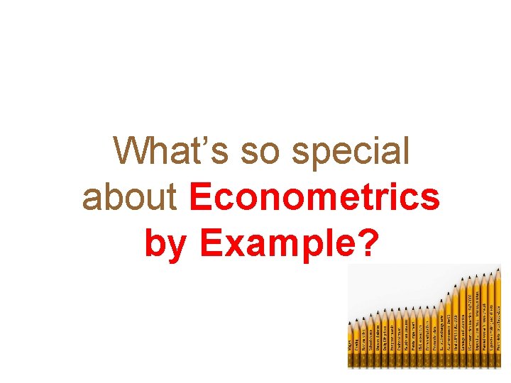 What’s so special about Econometrics by Example? 