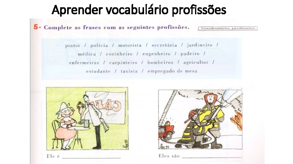 Aprender vocabulário profissões 