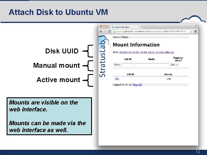 Attach Disk to Ubuntu VM Disk UUID Manual mount Active mount Mounts are visible