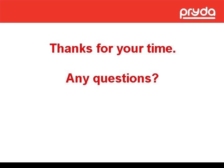 Thanks for your time. Any questions? 