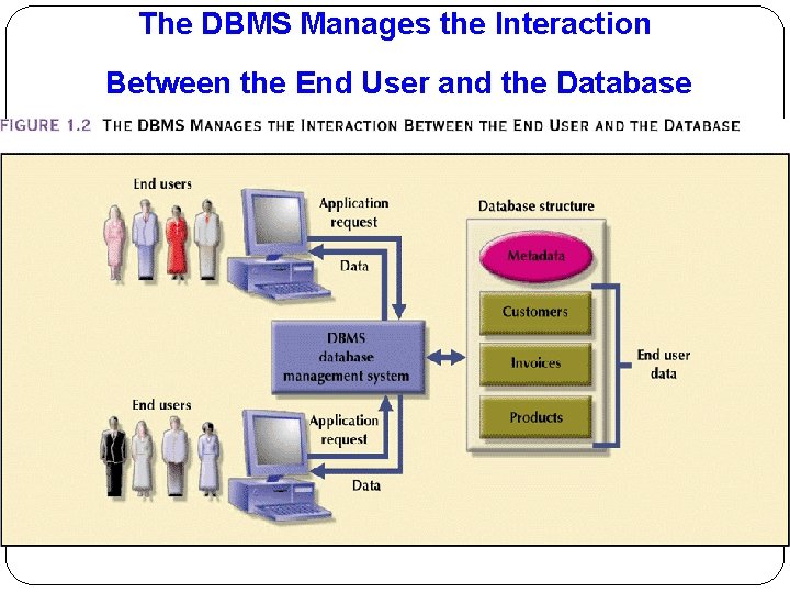 The DBMS Manages the Interaction Between the End User and the Database 12 