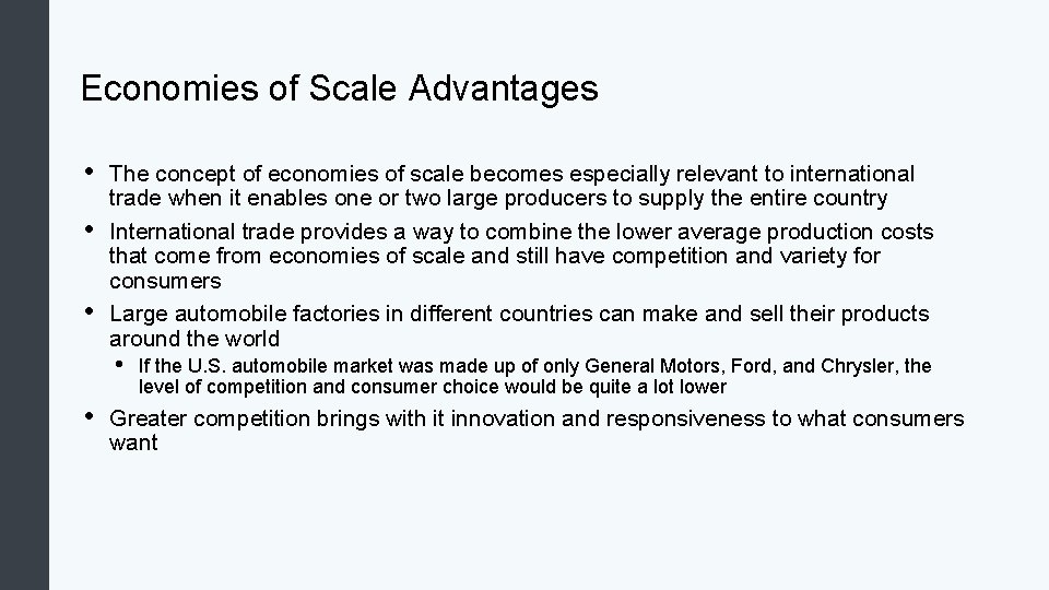 Economies of Scale Advantages • • • The concept of economies of scale becomes Economies of Scale Advantages • • • The concept of economies of scale becomes