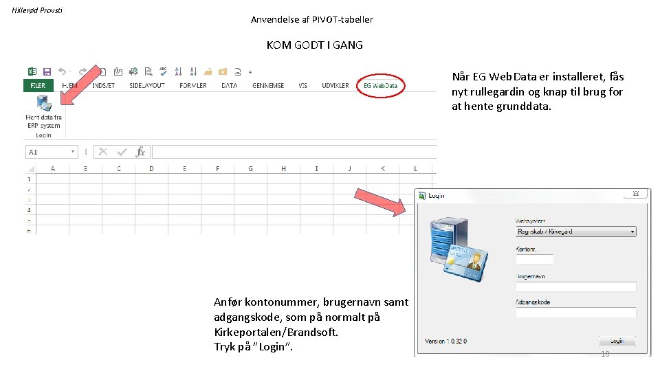 Hillerød Provsti Anvendelse af PIVOT-tabeller KOM GODT I GANG Når EG Web. Data er