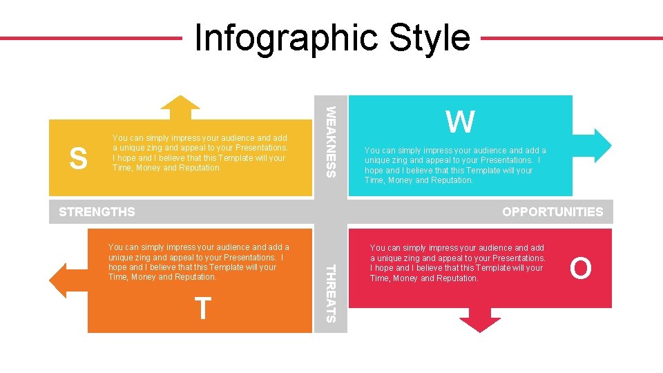 Infographic Style WEAKNESS S You can simply impress your audience and add a unique