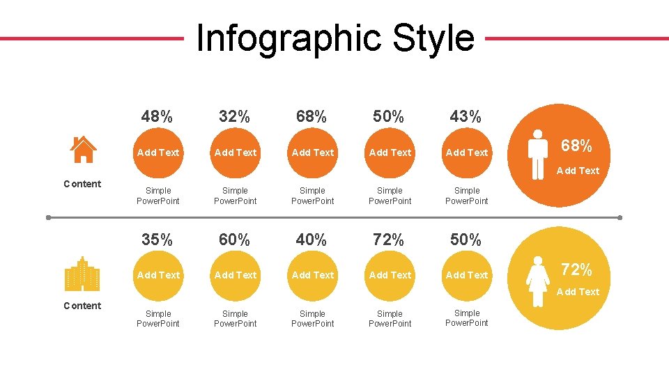 Infographic Style 48% 32% 68% 50% 43% Add Text Add Text 68% Add Text