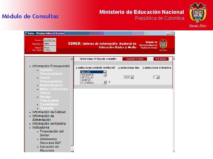 Módulo de Consultas Ministerio de Educación Nacional República de Colombia 