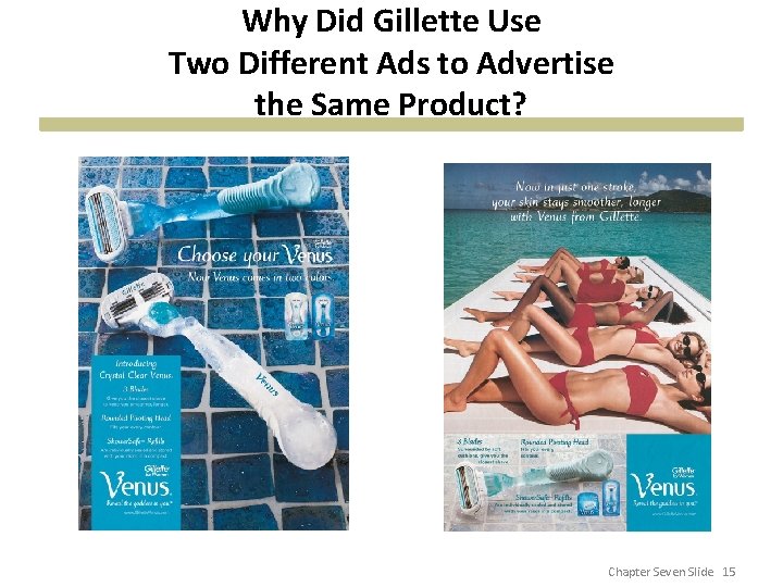 Why Did Gillette Use Two Different Ads to Advertise the Same Product? Chapter Seven