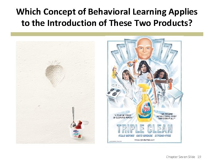 Which Concept of Behavioral Learning Applies to the Introduction of These Two Products? Chapter
