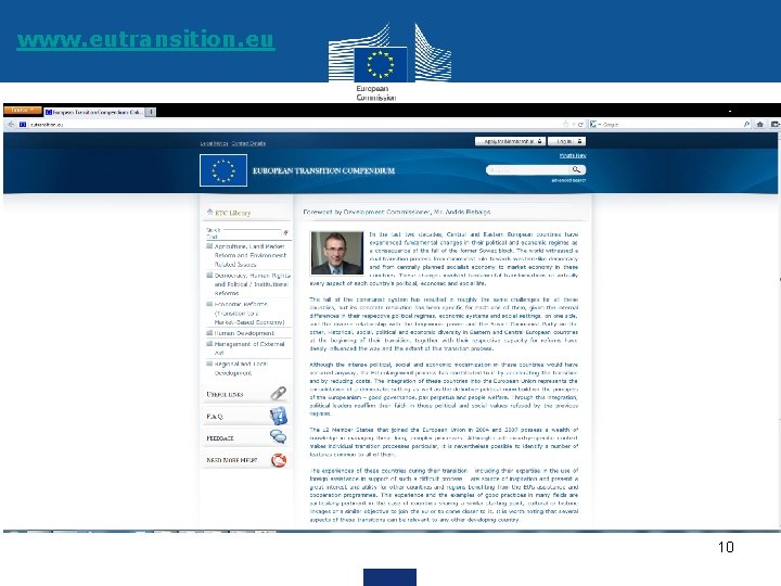 www. eutransition. eu 10 