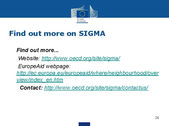 Find out more on SIGMA • Find out more. . . • Website: http: