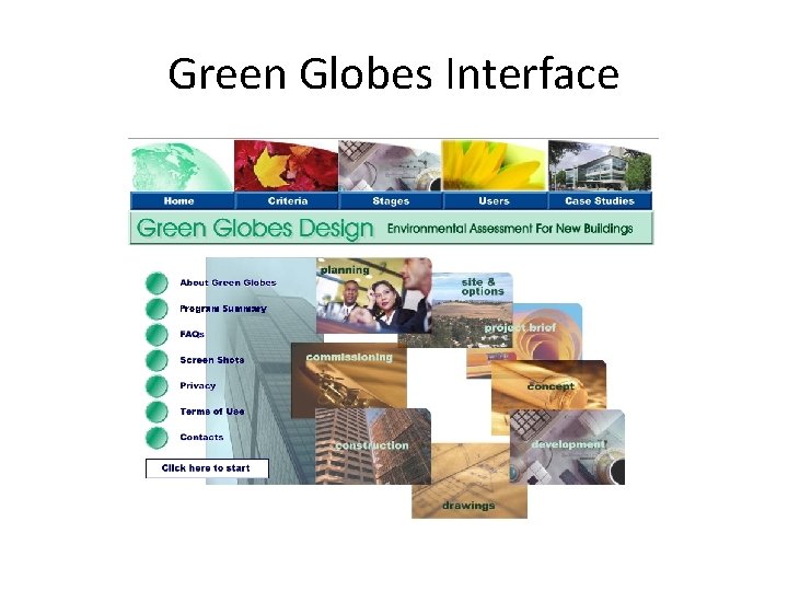 Green Globes Interface 