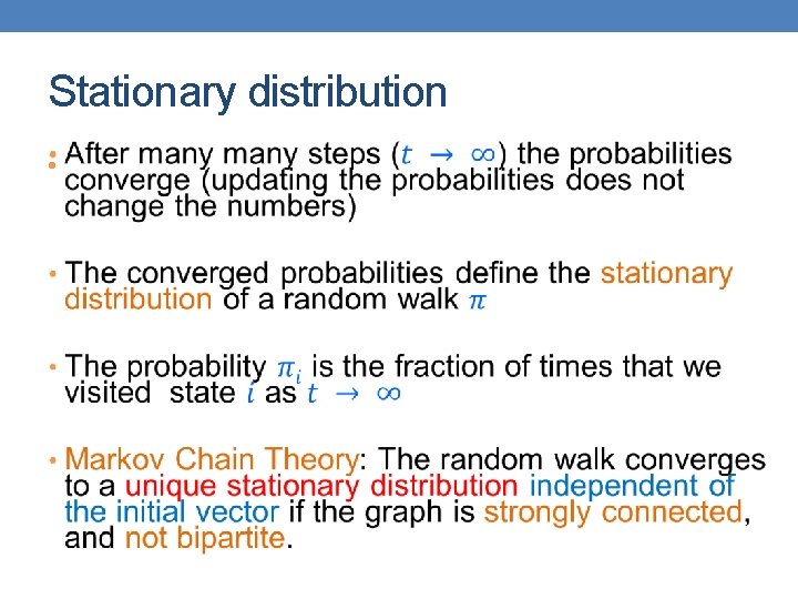 Stationary distribution • 