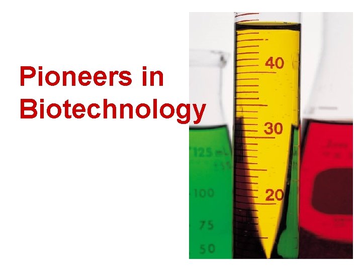 Pioneers in Biotechnology 