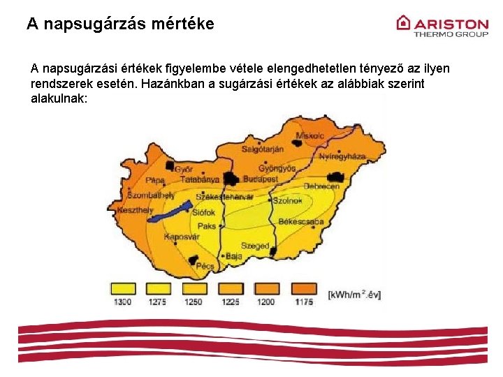 A napsugárzás mértéke A napsugárzási értékek figyelembe vétele elengedhetetlen tényező az ilyen rendszerek esetén.