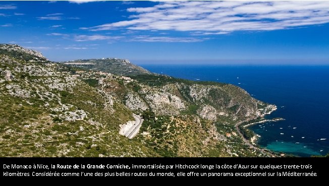 De Monaco à Nice, la Route de la Grande Corniche, immortalisée par Hitchcock longe