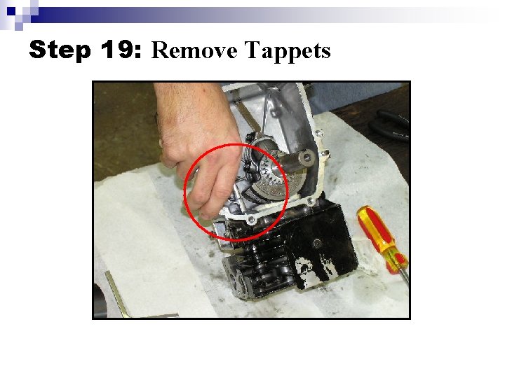 Step 19: Remove Tappets 