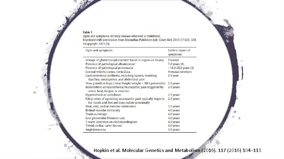 Hopkin et al. Molecular Genetics and Metabolism (2016). 117 (2016) 104– 113 