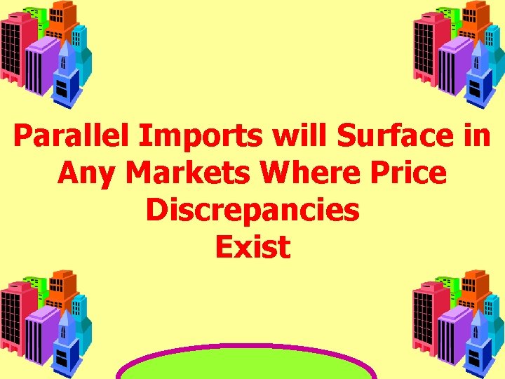 Parallel Imports will Surface in Any Markets Where Price Discrepancies Exist 