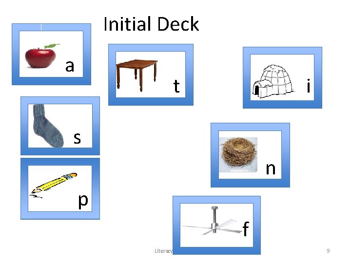 Initial Deck a t i s n p f Literacy How, Inc. 9 