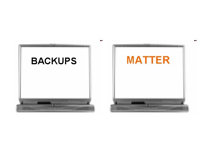 BACKUPS MATTER 