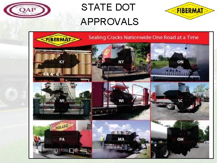 STATE DOT APPROVALS 