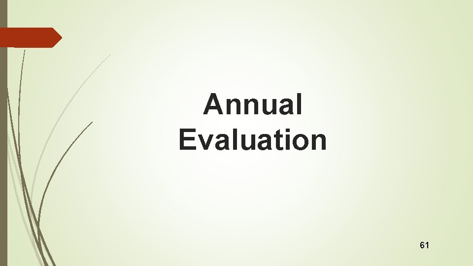 Annual Evaluation 61 