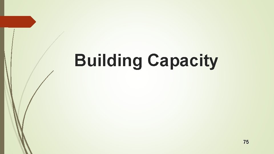 Building Capacity 75 