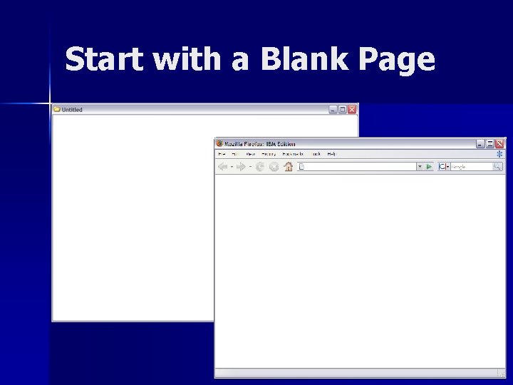 Start with a Blank Page 