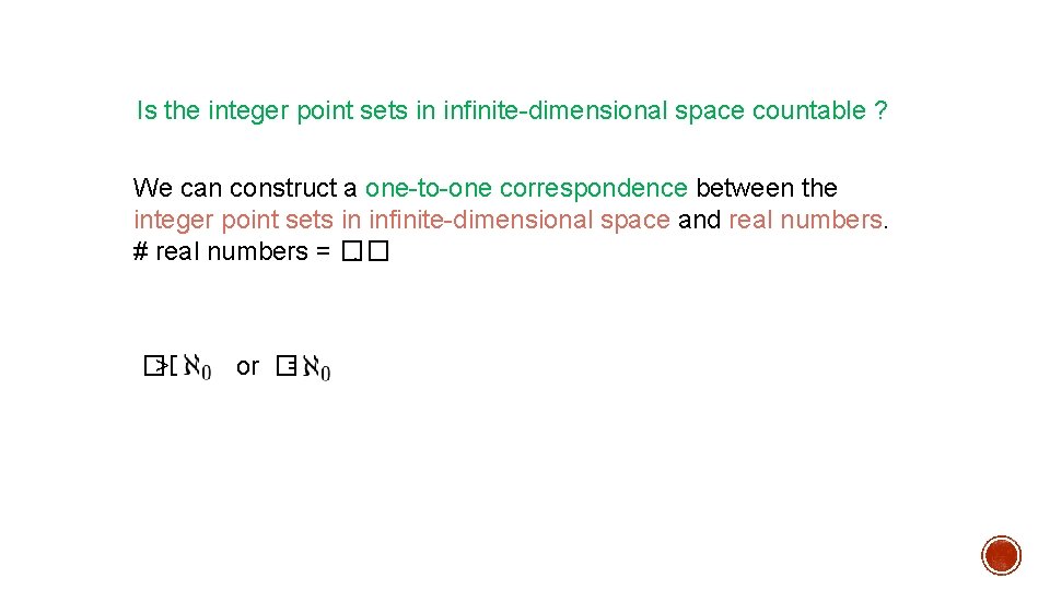 Is the integer point sets in infinite-dimensional space countable ? We can construct a