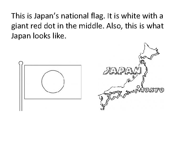 This is Japan’s national flag. It is white with a giant red dot in