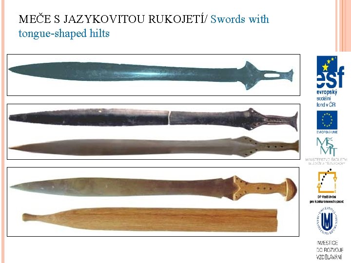 MEČE S JAZYKOVITOU RUKOJETÍ/ Swords with tongue-shaped hilts 