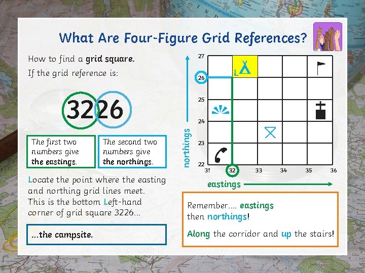 What Are Four-Figure Grid References? 27 How to find a grid square. If the