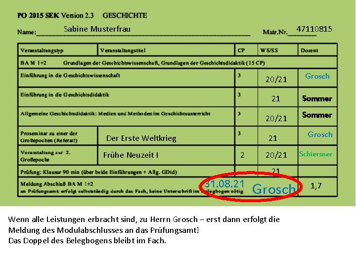 Sabine Musterfrau 47110815 Der Erste Weltkrieg Frühe Neuzeit I 20/21 Grosch 21 Sommer 20/21