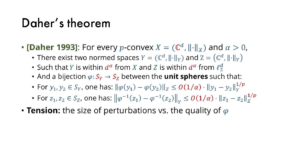 Daher’s theorem • 