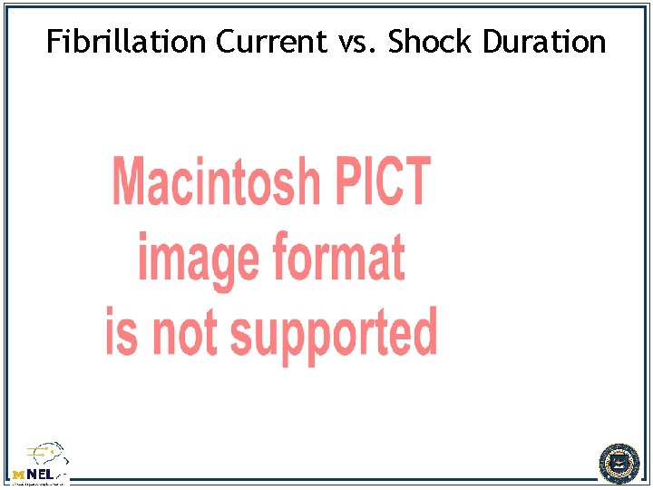 Fibrillation Current vs. Shock Duration 