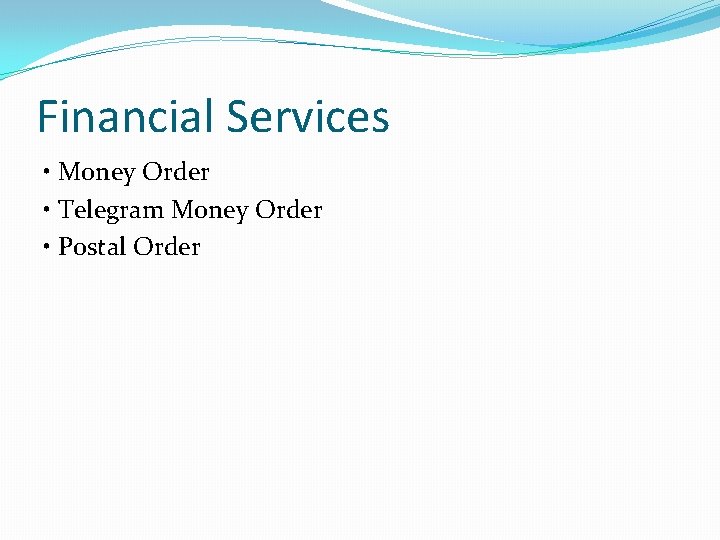 Financial Services • Money Order • Telegram Money Order • Postal Order 